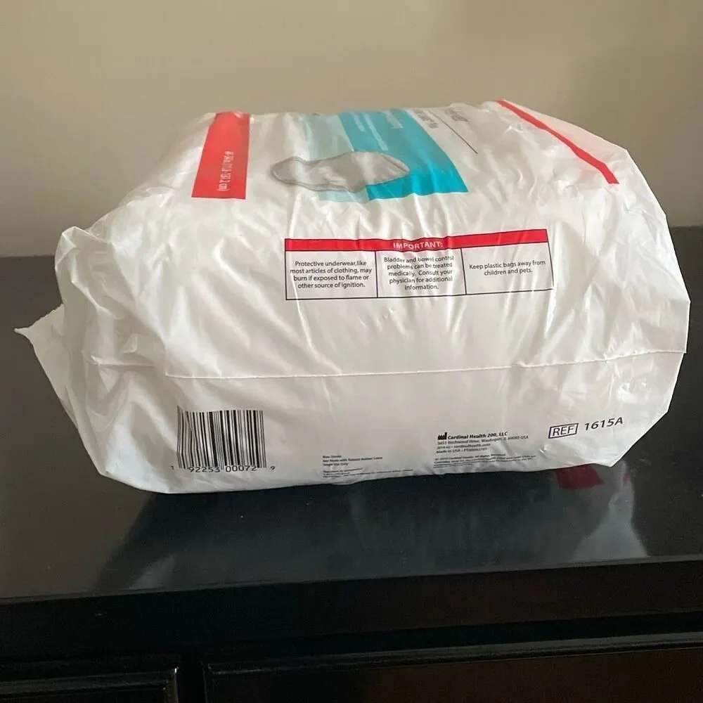 Cardinal health under wear sure care plus heavy absorbency size large 18 count